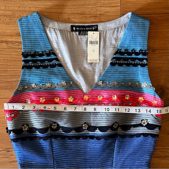 Anthropologie Diane Graphic Striped Midi Dress XS New - Picture 8 of 16